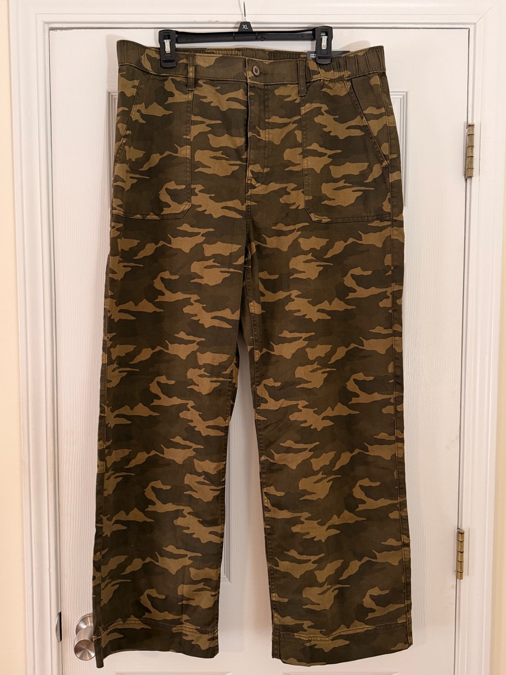 American Eagle Pants Womens XL Moss Camo Ex Boyfriend Stretch Low Rise Standard
